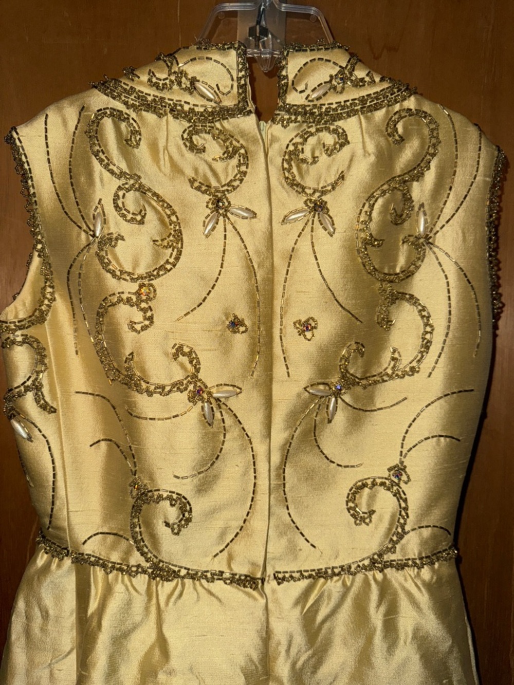 Gold Beaded Evening Dress - Picture 10 of 17